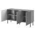 Komoda Duża 150cm ASENSIO KM-1 Szara z Otwartymi Drzwiami Front Prawy