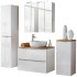 Szafka z Umywalką Nablatową 60 cm CAPRI WHITE 1 Aranżacja na Białym Tle