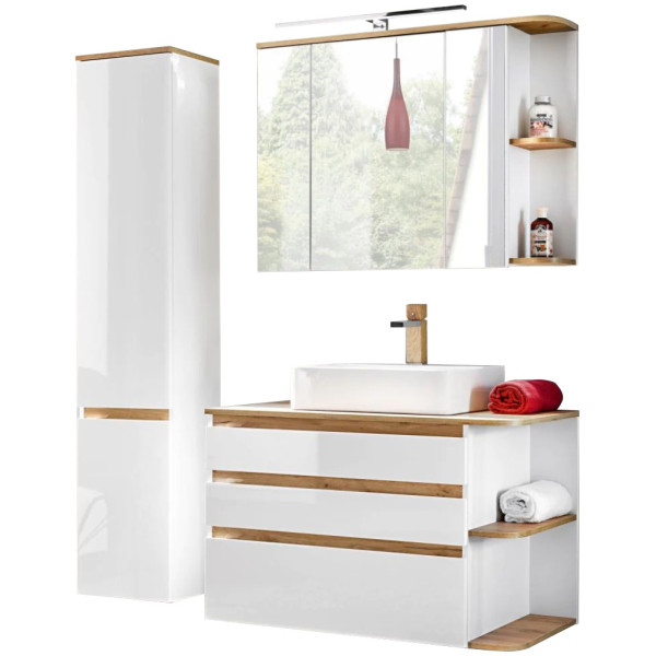 Zestaw Mebli Łazienkowych z Umywalką 60 cm PLATINUM 1