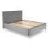 Łóżko Tapicerowane 160x200 MODULO 1 Szare Popielate Welurowe Front Lewy