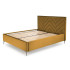 Łóżko Tapicerowane 160x200 MODULO 1 Musztardowe Welurowe Front Prawy