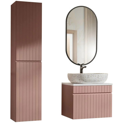 Szafka Łazienkowa z Umywalką Nablatową 60 cm ICONIC ROSE 3