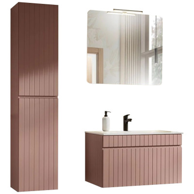 Szafka Łazienkowa Wisząca z Umywalką 80 cm ICONIC ROSE 5