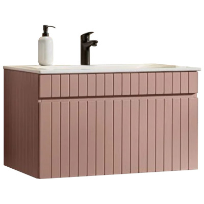 Szafka Łazienkowa Wisząca z Umywalką 80 cm ICONIC ROSE 5