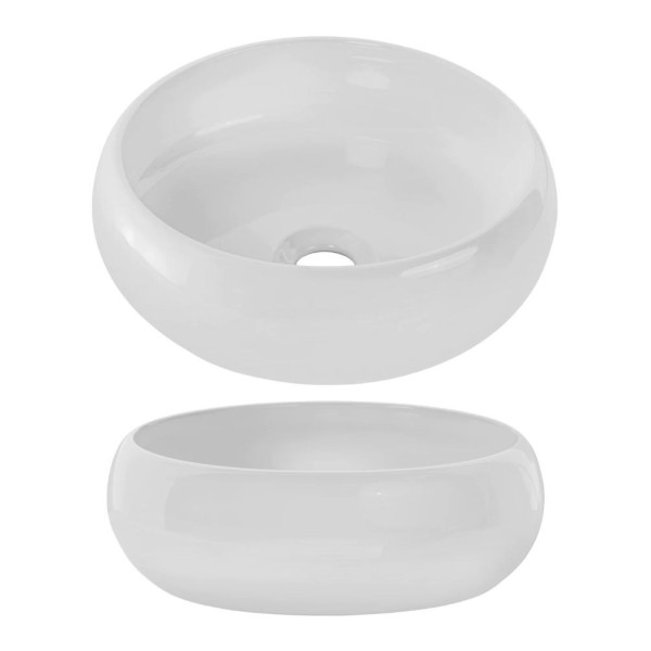 Umywalka Nablatowa 36 cm Ceramiczna Biała WIKI SW do Zestawu ICONIC 1