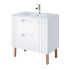 Szafka z Umywalką 80 cm Stojąca FIJI WHITE 3 Front Prawy