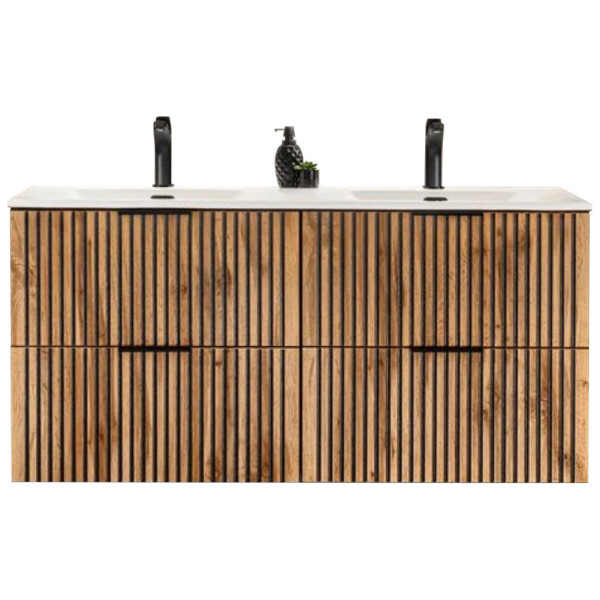 Podwójna Umywalka z Szafką 120 cm Łazienkowa XILO 3