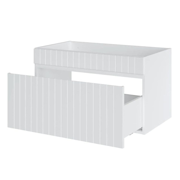 Szafka 80 cm Ryflowana ICONIC WHITE 8 Otwarta