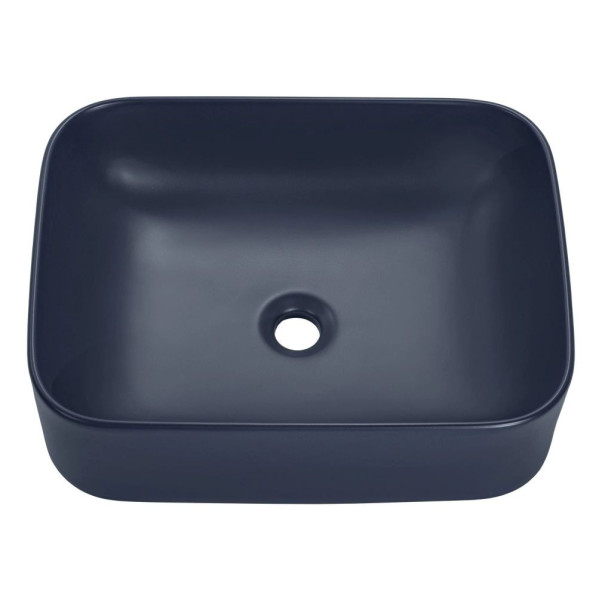 Ceramiczna Umywalka Nablatowa 50 cm Ciemno Niebieska KAMA MNB50 do Zestawu ICONIC 6 z Góry