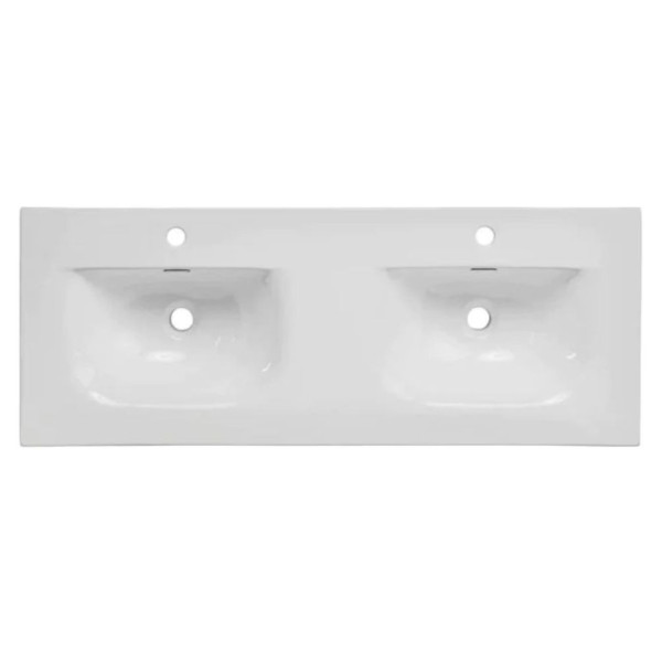 Umywalka Meblowa Podwójna Misa 120 cm Ceramiczna SKY 120D-8099 do Zestawu ADEL 5 z Góry