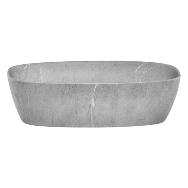 Umywalka Nablatowa 50 cm Szara Ceramiczna Mat ANNA do Zestawu ADEL 4 Front