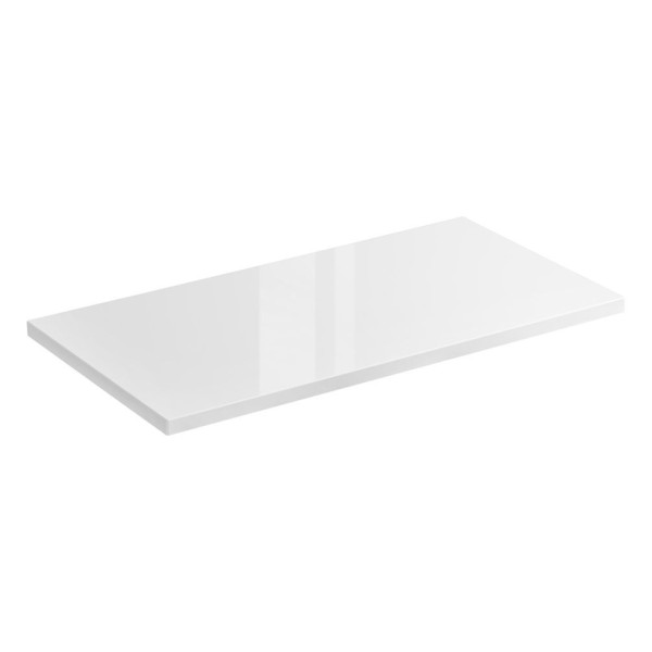 Blat Łazienkowy 80 cm Biały ICONIC ROSE 4 Mat Front Lewy