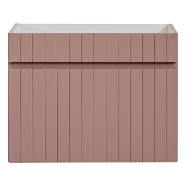 Różowa Szafka pod Umywalkę 60 cm Wisząca ICONIC 3 Front