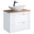 Szafka Wisząca z Umywalką Nablatową 80 cm FIJI WHITE 5