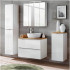 Blat Łazienkowy 80cm CAPRI OAK 891 Dąb Craft Złoty Aranżacja Zestaw Mebli CAPRI WHITE w Łazience