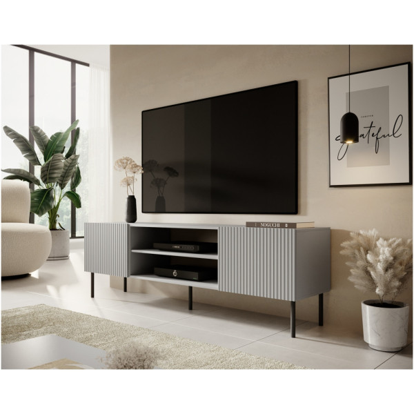 Szafka RTV ASENSIO RTV-1 Popielata 180 cm Aranżacja