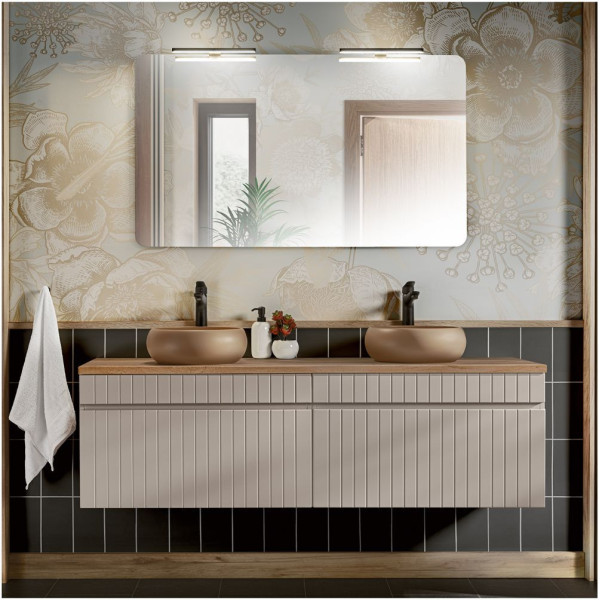 Blat Łazienkowy 160 cm Dąb COAST EVOKE Aranżacja w Łazience