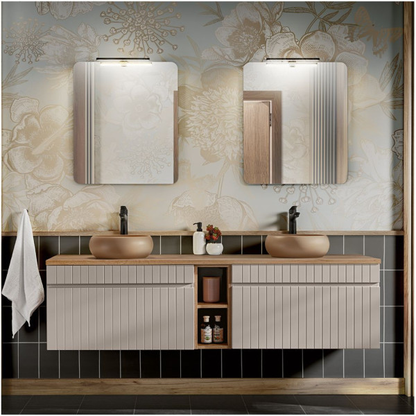 Blat Łazienkowy 180 cm OAK COAST EVOKE Aranżacja w Łazience