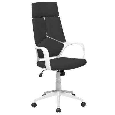 ❤️ Fotel Biurowy Biały Obrotowy do Biura VOYO Czarny Biały Furnitex ⭐