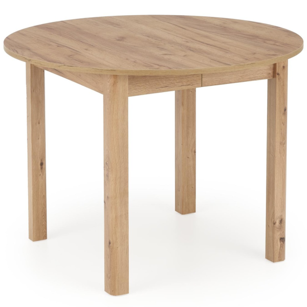 ❤️ Stół Okrągły Rozkładany Mały 102-142x102 RINGO Dąb Craft Halmar ⭐