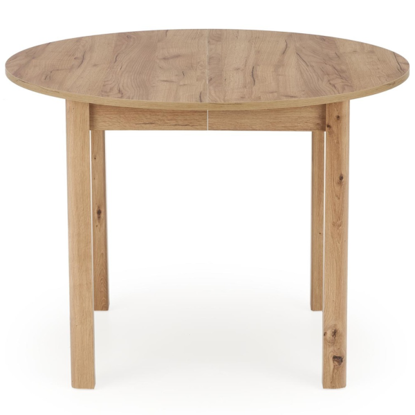 Stół Okrągły Rozkładany 102-142x102cm RINGO Dąb Craft Front