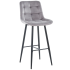 Krzesło Kuchenne Barowe VERO Szare Popielate Loft Furnitex Prawy Front