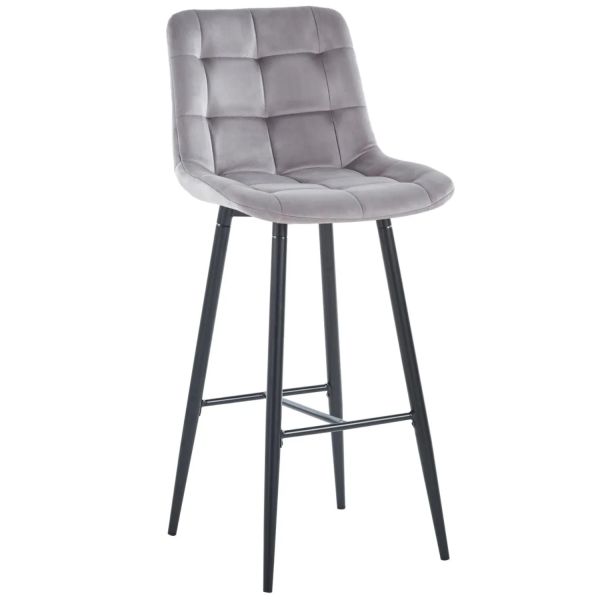 Krzesło Kuchenne Barowe VERO Szare Popielate Loft Furnitex Prawy Front