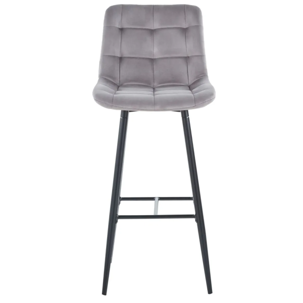 Krzesło Kuchenne Barowe VERO Szare Popielate Loft Furnitex Front