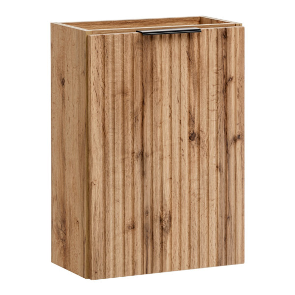 Mała Szafka z Umywalką 40 cm Łazienkowa Wąska Wisząca Umywalka z Szafką Dąb Wotan Ryflowana ADEL OAK Comad