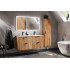 Ryflowana Szafka pod Umywalkę Wpuszczaną 120 cm Nowoczesna Loft Dąb Wotan ADEL OAK Comad