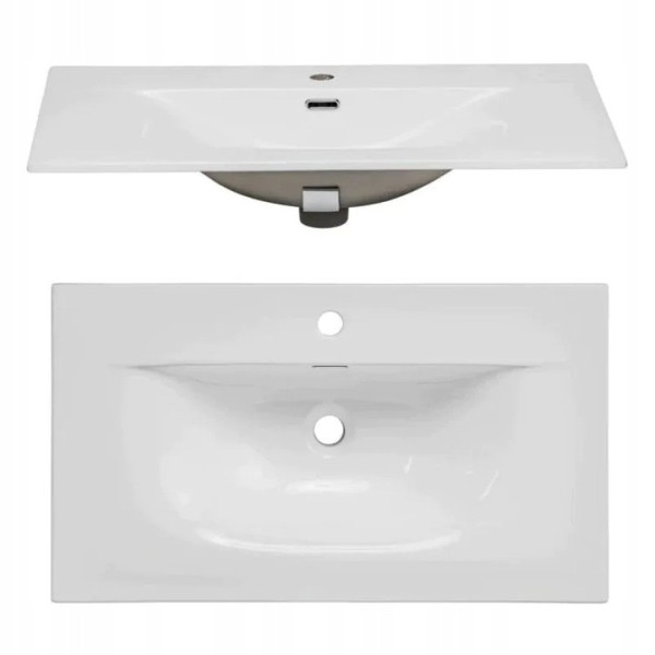 Nowoczesna Szafka Łazienkowa z Umywalką Ryflowana Dąb Wotan ADEL OAK Comad