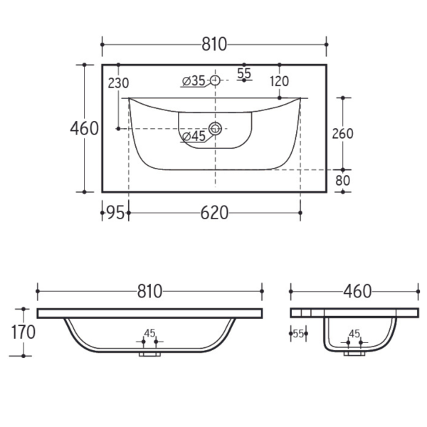 Nowoczesna Szafka Łazienkowa z Umywalką Ryflowana Dąb Wotan ADEL OAK Comad