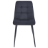Krzesło Tapicerowane Welur NAVA Czarne Loft Furnitex Front