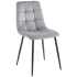 Krzesło Tapicerowane Loft NAVA Szare Welur Furnitex Prawy Front
