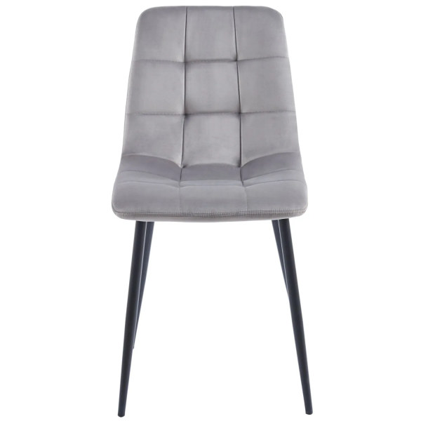 Krzesło Tapicerowane Loft NAVA Szare Welur Furnitex Front