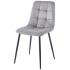 Krzesło Tapicerowane Loft NAVA Szare Welur Furnitex Lewy Front