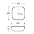 Nowoczesna Czarna Szafka z Umywalką 60 cm Ryflowana Loft ADEL BLACK Comad