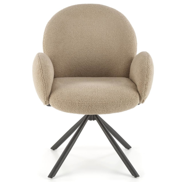 Krzesło Obrotowe Tapicerowane K498 Cappuccino Halmar Front
