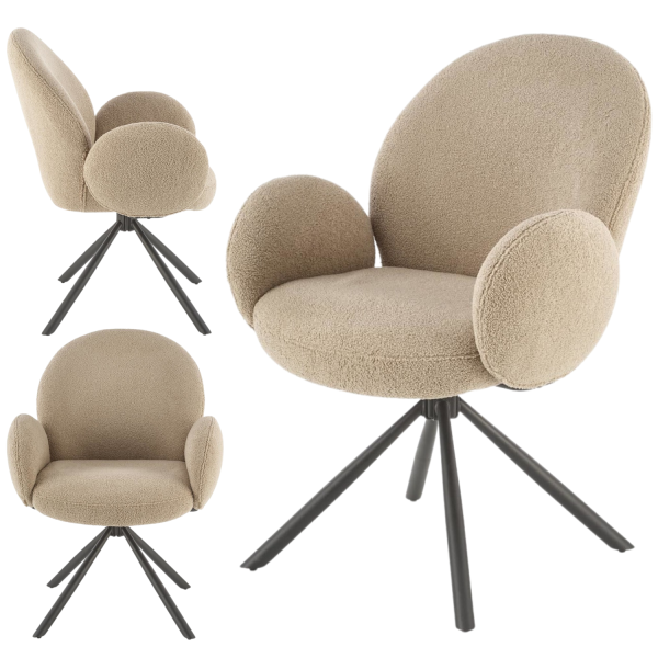 Krzesło Obrotowe Tapicerowane K498 Cappuccino Halmar Miniatura