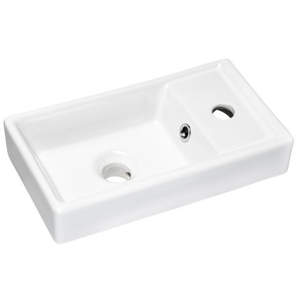 Mała Szafka z Umywalką 40 cm do Wąskiej Łazienki Biała Matowa Ryflowana ADEL WHITE Comad