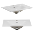 Biała Szafka z Umywalką 60 cm Nowoczesna Ryflowana Matowa ADEL WHITE Comad