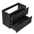 Nowoczesna Szafka pod Umywalkę 80 cm Ryflowana Czarna Matowa NOVA BLACK Comad