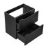 Nowoczesna Czarna Matowa Szafka Pod Umywalkę 60 cm Ryflowana z Szufladami NOVA BLACK Comad