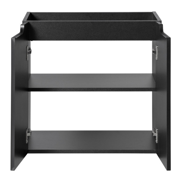 Czarna Szafka pod Umywalkę 50 cm Nowoczesna Ryflowana Matowa 2 Drzwiowa NOVA BLACK Comad