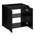 Czarna Szafka pod Umywalkę 50 cm Nowoczesna Ryflowana Matowa 2 Drzwiowa NOVA BLACK Comad