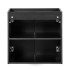 Czarna Szafka pod Umywalkę 50 cm Nowoczesna Ryflowana Matowa 2 Drzwiowa NOVA BLACK Comad