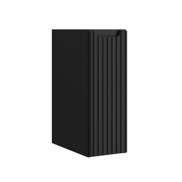 Nowoczesny Regał pod Blat Łazienkowy 20 cm Czarny Matowy z Drzwiczkami NOVA BLACK Comad