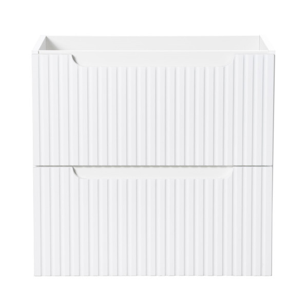 Nowoczesna Szafka pod Umywalkę 60 cm z Szufladami Ryflowana Biały Mat NOVA WHITE Comad