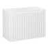 Nowoczesna Szafka pod Umywalkę 80 cm Ryflowana Wisząca Biały Mat NOVA WHITE Comad