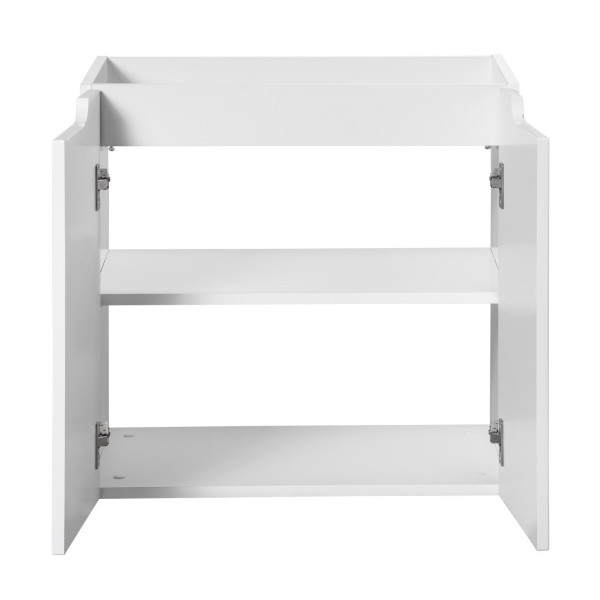 Nowoczesna Szafka pod Umywalkę 60 cm 2 Drzwiowa Matowa Ryflowana Biała NOVA WHITE Comad